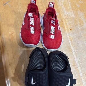 Nike Kids Red and Black Sneakers
